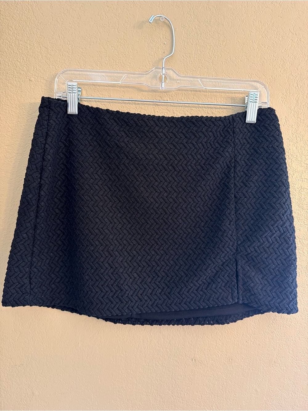 Urban Outfitters Black Textured Mini Skirt